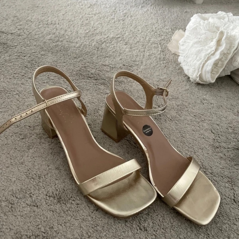 New Look Metallic Gold Heeled Sandals